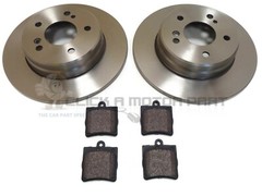 MERCEDES BENZ CLC160 CLC180 CLC200 1.8 KOMPRESSOR REAR BRAKE DISCS AND PADS NEW