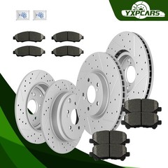 Front Rear Disc Rotors Ceramic Brake Pads Kit for Honda Pilot Acura MDX ZDX