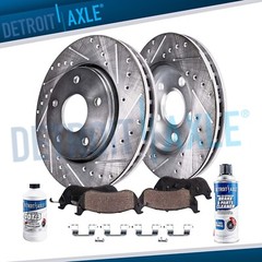 260mm Front Drilled Brake Rotor Ceramic Pad for 1997-2000 Subaru Impreza Legacy