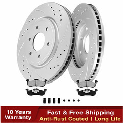 342mm Rear Drilled Rotors Brake Pads for 2007 – 2017 Ford Expedition Navigator