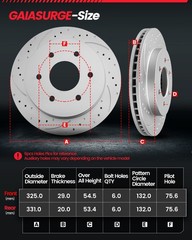 Front & Rear Drilled Rotors + Brake Pads for Buick Enclave 2008-2016 2017 6lugs
