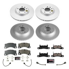 Powerstop Evolution 360.0mm Front 329.8mm Rear Discs Pads Sensor Kit for Cayenne