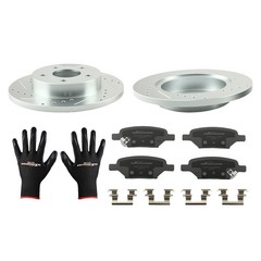 Rear Drilled Brake Rotors+Pads Set for Saturn Aura 2007-2009/Ion 2004-07 S-55094