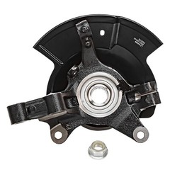 Front Steering Knuckles Hub and Bearings Drilled Rotors Brake Pads for Ford Edge