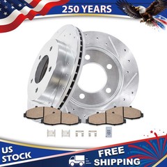 12.13″ Front Drilled Rotors Brake Pads for 1997 1998 1999 2000-2003 Ford F-150