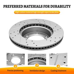 316mm Front Drilled Brake Disc Rotors for Subaru Forester Legacy Outback