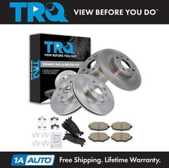 TRQ Front & Rear Premium Posi Ceramic Brake Pads & Rotor Kit for Mazda Miata