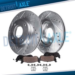 4pc Front Drilled Rotors and Brake Pads for 1990-1993 Acura Integra Honda Civic
