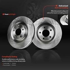 Front Disc Brake Rotors & Pads + Caliper for Ford Edge 11-14 Lincoln MKX 11-15