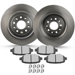 5-Plugs Rear Brake Rotors Solid Discs Ceramic Pads Fits 1999 Dodge Ram 1500