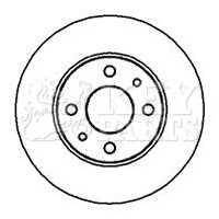 2x Brake Discs Pair Solid fits ABARTH 500C 1.4 Rear 2008 on 240mm Set KeyParts