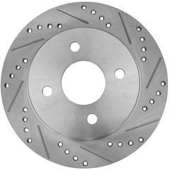 253mm Rear Drilled & Slotted Brake Rotors for Ford Fiesta 2014-2019 Focus 01-07