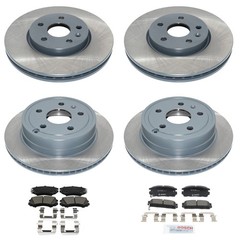 DuraGo Front Rear Vented Rotors Bosch Ceramic Brake Pads Kit for Equinox Terrain