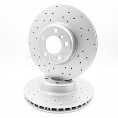 FOR BMW 116i F20 F21 M SPORT FRONT CROSS DRILLED BRAKE DISCS PAIR 340mm
