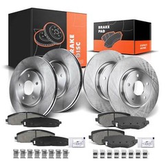 Front and Rear Disc Brake Rotors & Brake Pads for Dodge Grand Caravan Chrysler