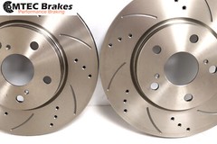 BMW X3 3.0D 3.0I 3.0SI 05-09 Front Brake Discs Slotted 325mm