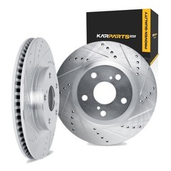 For Ford Explorer 2020-2026 Rotors | Drilled And Slotted Rotor Style | Silver
