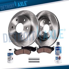 6 Lugs Front Disc Brake Rotors + Brake Pads for 2000-2002 Dodge Dakota Durango
