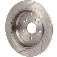 2X For Acura Rdx 2007-2018 For Honda Cr-V 2005-2016 Rear Slotted Brake Rotors