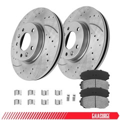Front Disc Rotors Ceramic Brake Pad for 2007 2008 2009 2010 2011 2012 Mazda CX-7