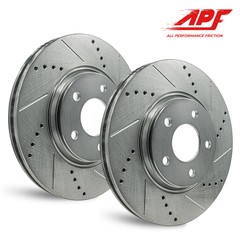 Rear Zinc Drilled/Slot Brake Rotors for Chevrolet Suburban 1500 2007-2014