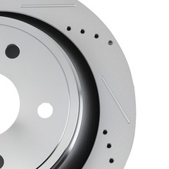 Rear 13.86in Drilled&Slotted Brake Rotors Kit for Dodge Ram 1500 2005-2010