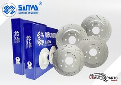 SET OF FRONT & REAR BRAKE ROTOR GEOMET COATED D&S KIT FOR PATHFINDER 2005-2012