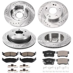 Front Rear Drilled Rotors Brakes Pads for Dodge Ram 1500 Aspen Durango US