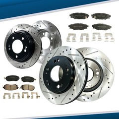 Front Rear Brake Rotors Pads Kits Fit Subaru Forester Crosstrek 2016 2017