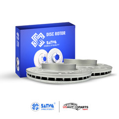 PAIR OF FRONT LH & RH BRAKE ROTOR VENTED &GEOMET COATED D&S 258mm FOR FORD 11-19