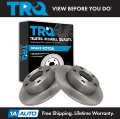 TRQ Rear Brake Rotors Set of 2 Pair for Audi A4 Quattro VW Passat 4 Motion
