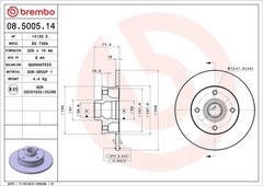 2x Brake Discs Pair Solid fits VW VENTO 1H2 1.9D Rear 91 to 98 226mm Set Brembo
