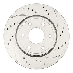 2x Front Drilled Slotted Vented Brake Rotors for 2009 Suzuki Equator 12142089