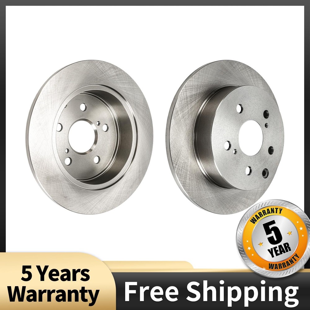 Rust Preventative 11.07″ Rear Solid Brake Rotors For 2006-2018 Toyota RAV4 2PC