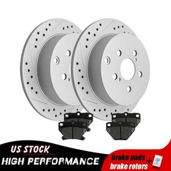 FWD 269mm Rear Disc Brake Rotors Pads for 2003 – 2006 Pontiac Vibe Toyota Matrix