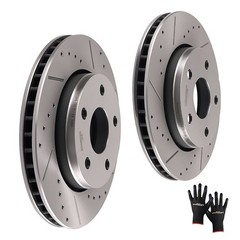 Front 302mm Disc Brake Rotors Kit for Jeep Wrangler 2007-2018/Wrangler JK 2018