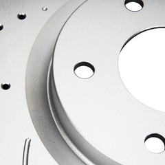 2x Front Drilled & Slotted Brake Rotors For Nissan Rogue 08-13 and Sentra 2.5L