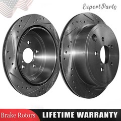 259mm Rear Drilled & Slotted Disc Brake Rotors for Mini Cooper 2014-2019 1.5L
