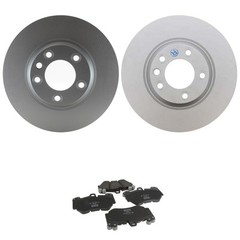 SHW Front Rotors Hella Low-Met Disc Brake Pad Kit For Cayenne Turbo S 205-2006