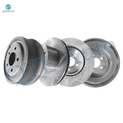 Set 4 Front 280mm Brake Disc Rotors-Rear 273mm Brake Drum For 1990 Jeep Wagoneer