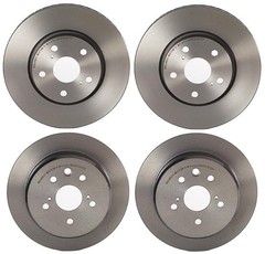 Brembo Front and Rear UV Coated Brake Disc Rotors Kit for Lexus IS250 2006-2015