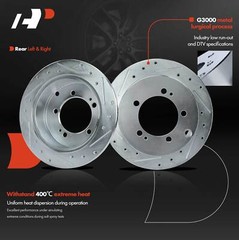 A-Premium Front & Rear Drilled Brake Rotors & Ceramic Pads for Dodge Avenger GAS