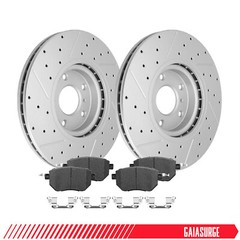 Front Drilled Disc Rotors Ceramic Brake Pads Kit for Nissan Altima Maxima Murano