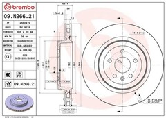 Brembo 09.N266.21 Prime UV Coated PVT Brake Rotors – Rear Pair