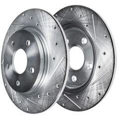 11.65” Front 11.06” Rear Drilled Rotors and Brake Pads Toyota Rav4 2006-2018