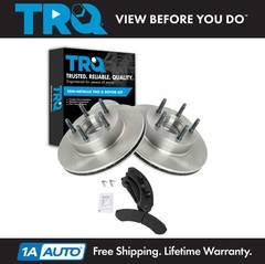 TRQ Front 4WD Brake Rotor Semi Metallic Pad Kit for SUV Ranger Pickup Truck