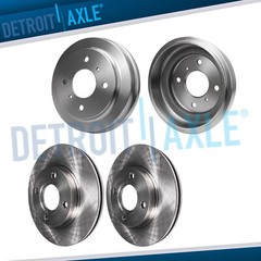 Front Brake Rotor & Rear Drums for 1.8L 2000 2001 2002 2003 – 2006 Nissan Sentra
