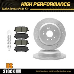 330mm Rear Disc Brake Rotors + Ceramic Pads For 2014 2015 2016 Acura MDX