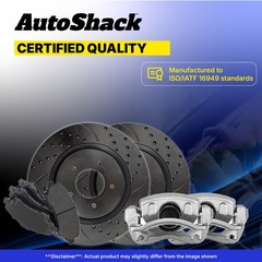Front Drilled Slotted Brake Rotors Ceramic Pads Calipers for Scion, xB 2008-2015
