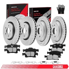 350mm Front 330mm Rear Brake Rotors Pads for Jeep Grand Cherokee Dodge Durango
